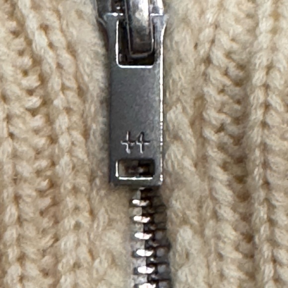 NAADAM Women's Cashmino Cable Quarter Zip‎ Comfy Popover Sweater Cream  Size XS - Picture 4 of 12